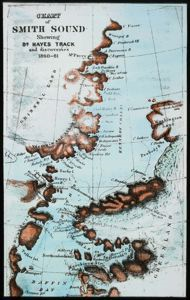 Image of Map of Dr. Hayes' tract in Smith Sound 1860-1861